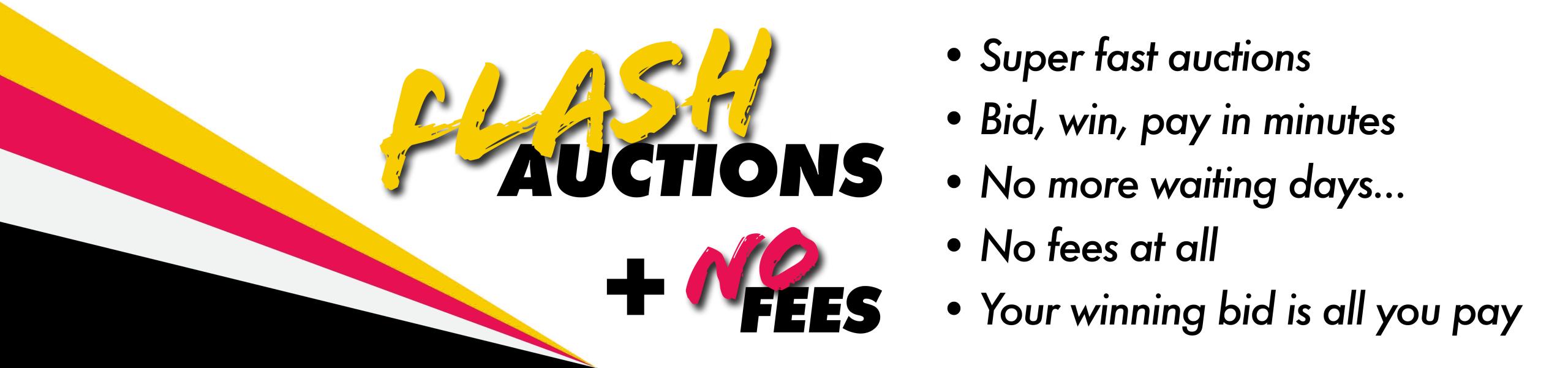 Flash Auctions without Fees